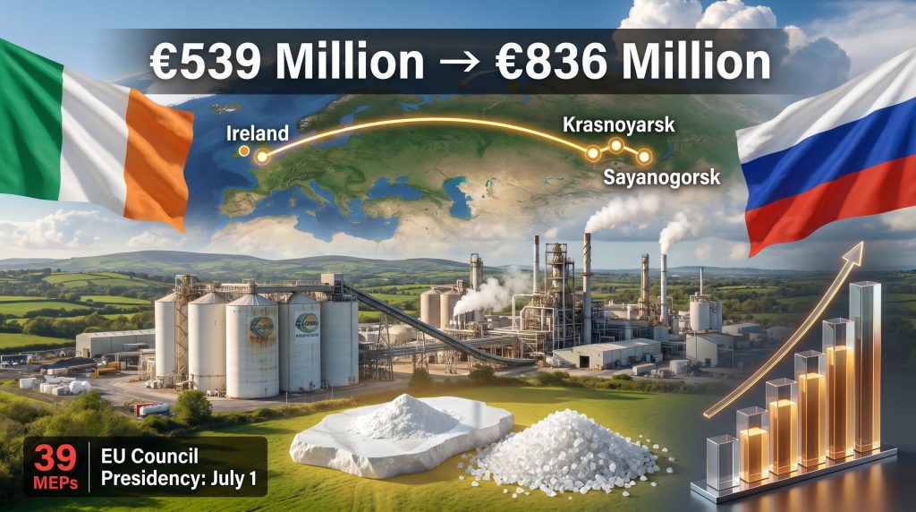 Irish alumina exports to Russia rise
