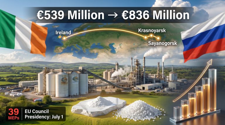 Irish alumina exports to Russia rise