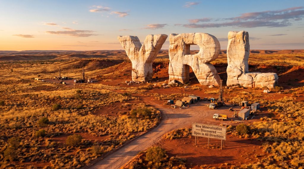 Yandal Resources Ltd-YRL-YRI mining site in desert landscape