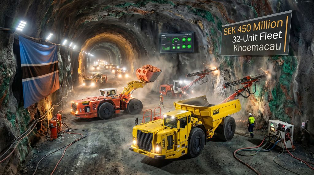 JCHX buys 45 Sandvik vehicles for Botswana copper mine underground fleet scene