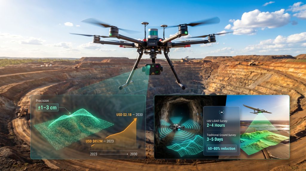 Drone technology in mining operations LiDAR surveying