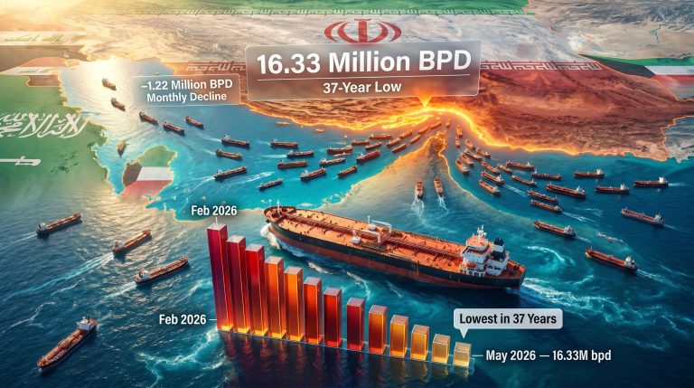 OPEC output plunges by 1.22 million barrels a day infographic