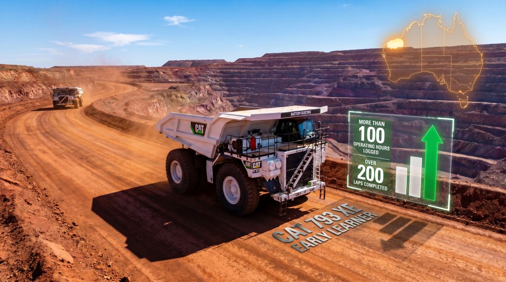 BHP Rio Tinto Caterpillar electric haul truck trial in the Pilbara mine