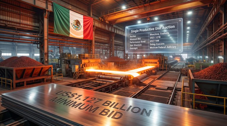 AHMSA and MINOSA auction in Mexico steel plant scene