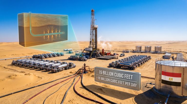 Badr Eldin well Egypt gas reserves drilling site