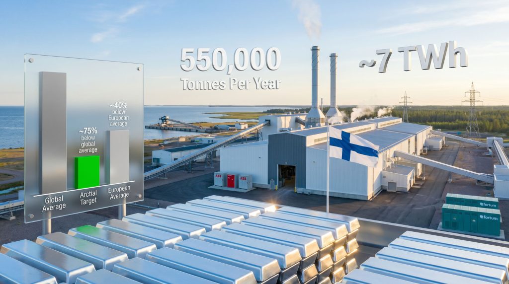 Arctial low-carbon aluminium project in Finland plant overview