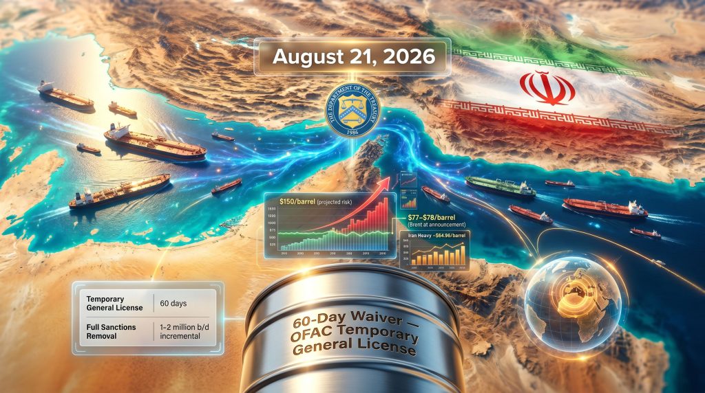 Iranian oil sanctions waiver shipping map