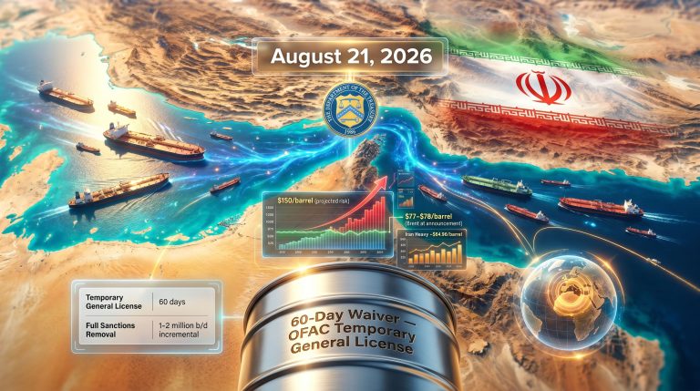 Iranian oil sanctions waiver shipping map