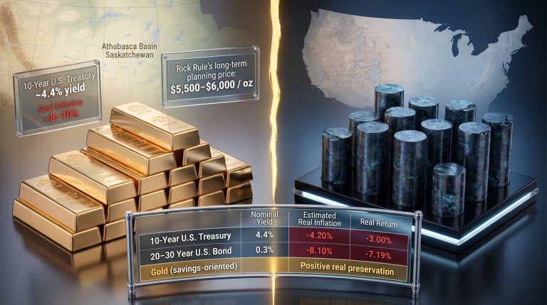 Rick Rule gold and uranium stocks interview graphic