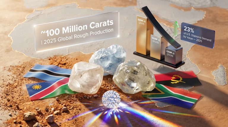 Natural diamonds market recovery production outlook chart