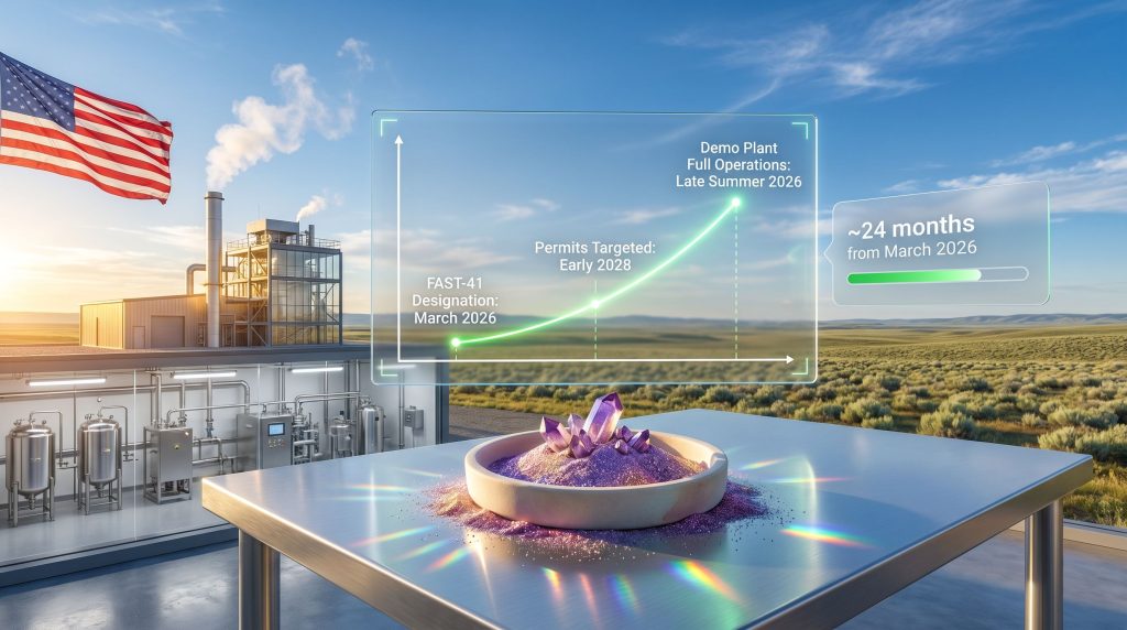 Rare Element Resources Bear Lodge permit timeline and demo plant delays infographic