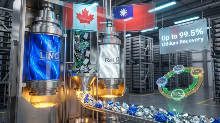 Litus and UWin Nanotech battery metals recycling partnership illustration