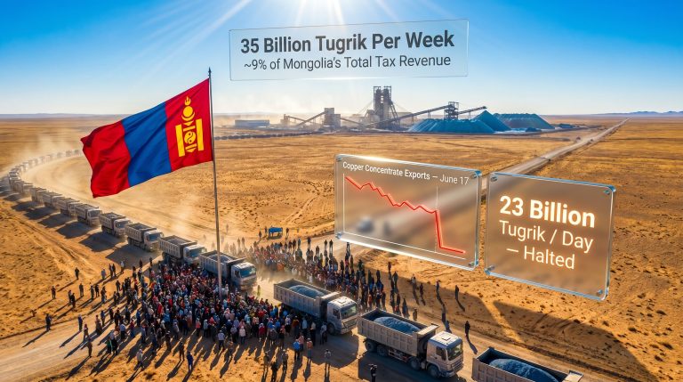 Oyu Tolgoi copper concentrate exports blocked by protestors