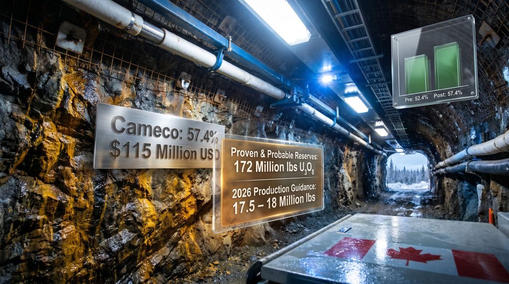 Cameco increases ownership of Cigar Lake uranium mine infographic