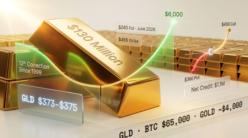 GLD put buying and gold market selloff chart
