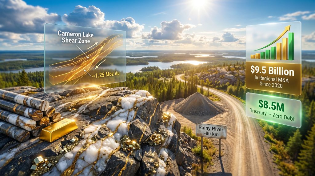 CA Mining Cameron Lake gold project infographic overview