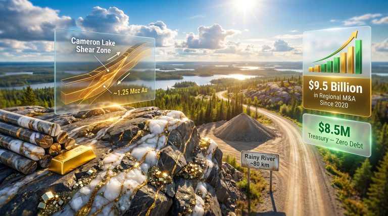 CA Mining Cameron Lake gold project infographic overview