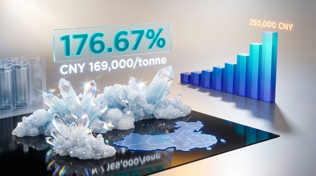 lithium prices in China surge 176.67%