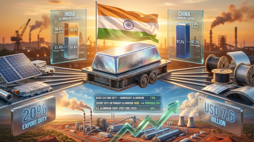 India aluminium export duty proposal infographic