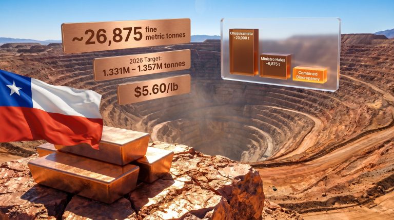 Codelco production audit in September infographic over mine