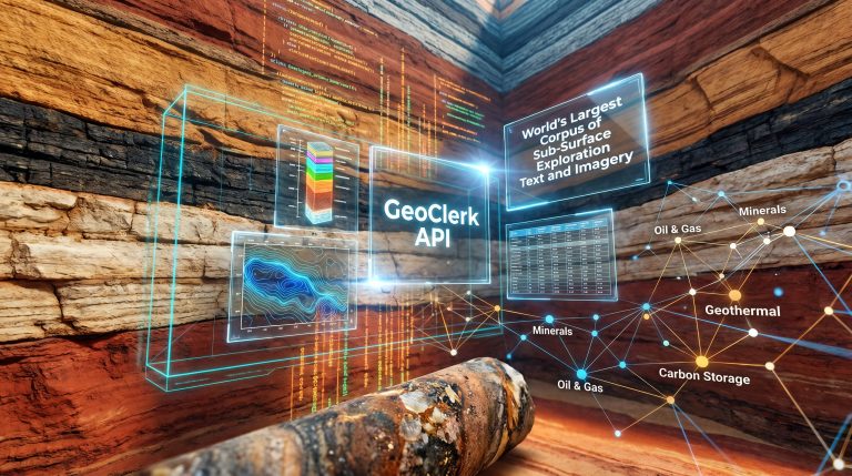 GeoClerk API for sub-surface exploration text and imagery interface visualization
