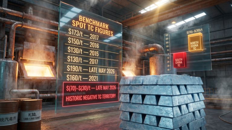Chinese zinc smelter production cuts over low treatment charges chart