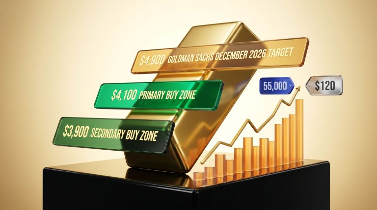 gold $4900 and $4100 buy zones chart