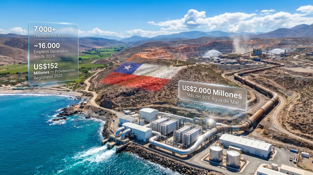 Los Pelambres Proyecto Adaptación Operacional desalination infrastructure overview