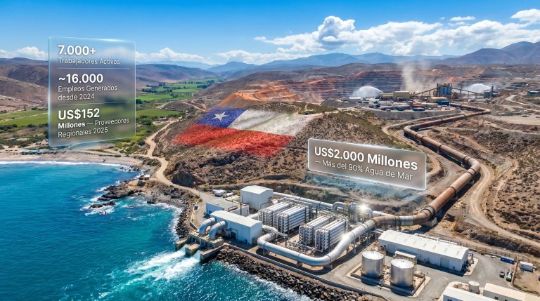 Los Pelambres Proyecto Adaptación Operacional desalination infrastructure overview