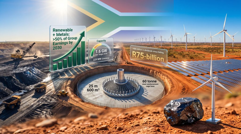 Exxaro renewable energy and coal strategy infographic