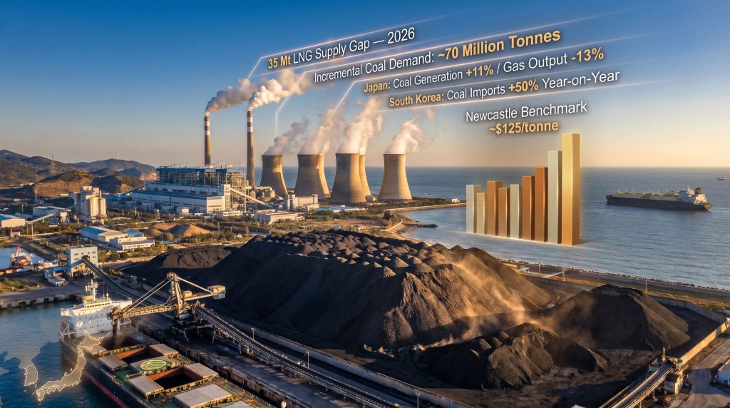 Asia coal demand surge from LNG shortfall infographic