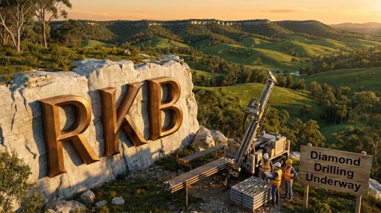 Rokeby Resources Ltd-RKB-RKB diamond drilling underway on hillside