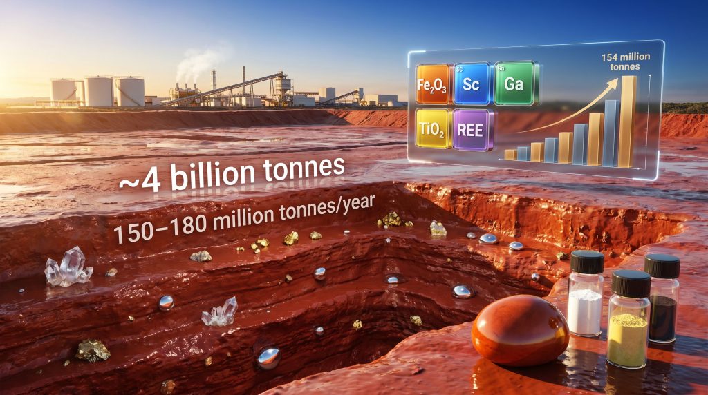 Red mud in the aluminium industry infographic