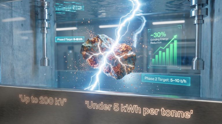 lightning that breaks rocks mining research demo