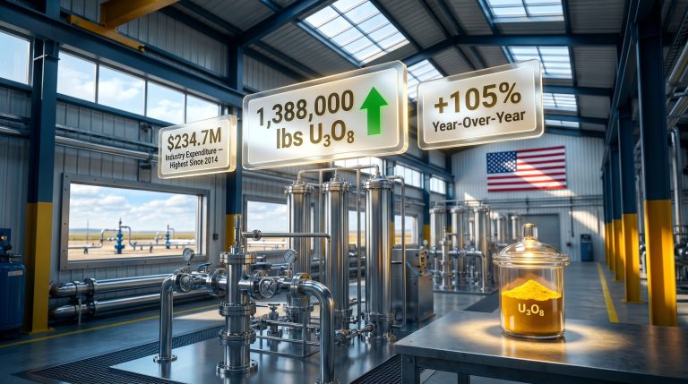 US uranium production up again infographic in plant