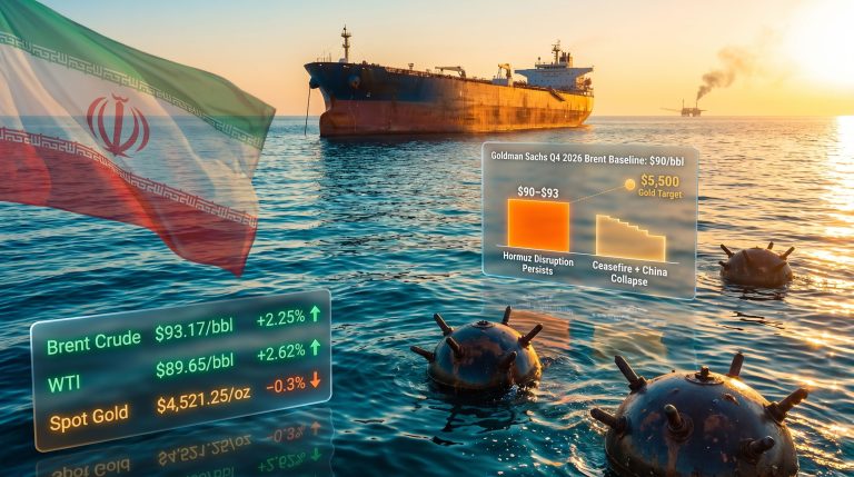 Hormuz minefields keep oil above $90 tanker scene