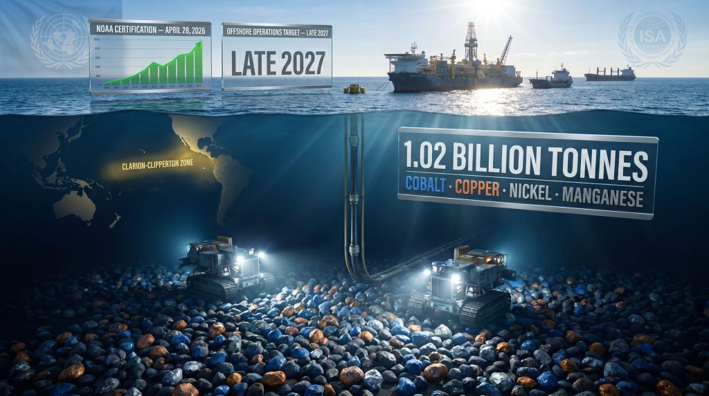 NOAA clears TMC Pacific seabed license near Mexico infographic