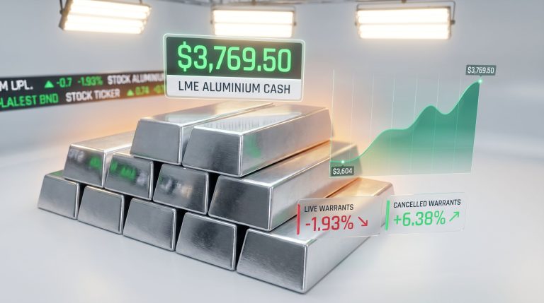 LME aluminium prices recover to $3,769.5