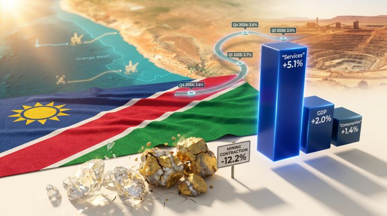 Namibia economy growth in Q1 infographic overview