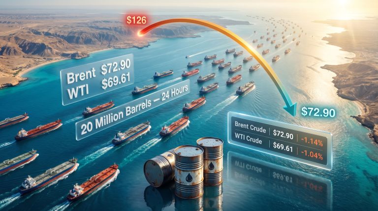 crude slips toward $70 after Hormuz tankers return infographic