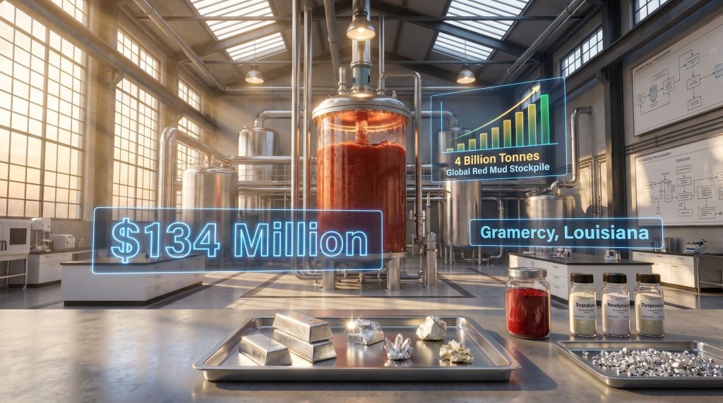DOE funding for rare earth recovery from red mud lab facility