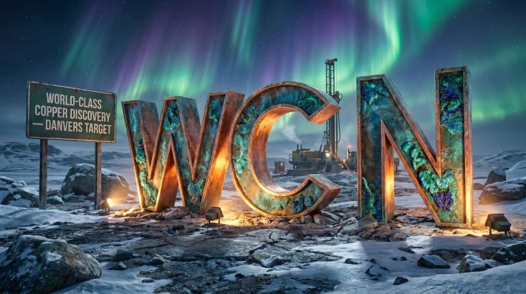 White Cliff Minerals Ltd-WCN-WCN copper discovery under aurora sky