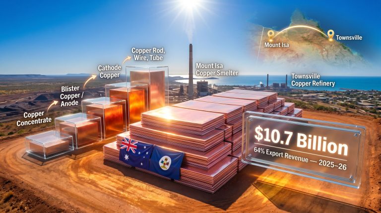 Queensland copper industry study supply chain infographic