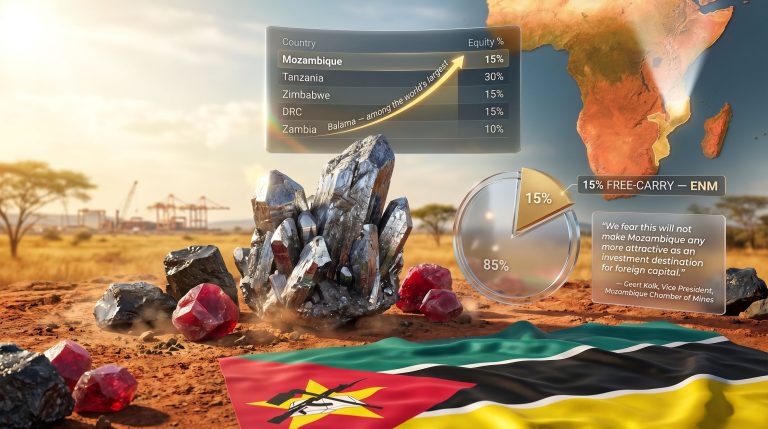 Mozambique 15% state stake mining law graphic