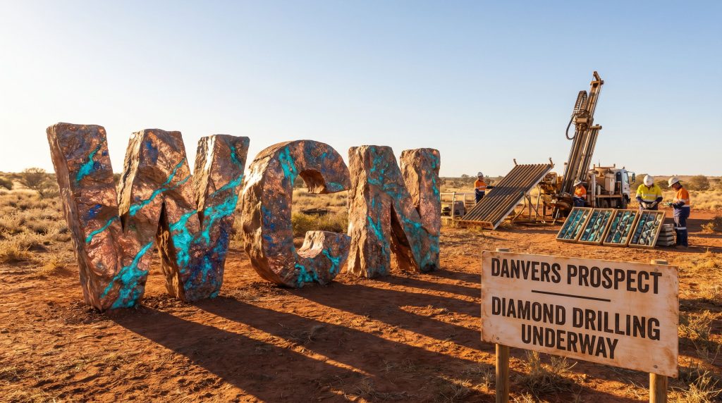 White Cliff Minerals Ltd-WCN-WCN diamond drilling at Danvers Prospect