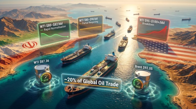 oil settles at six-week low on Strait of Hormuz reopening hopes infographic