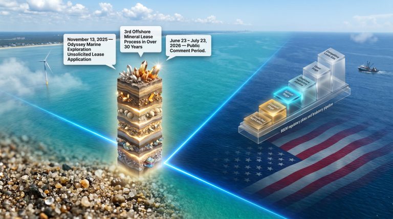 Virginia offshore mineral leases process infographic