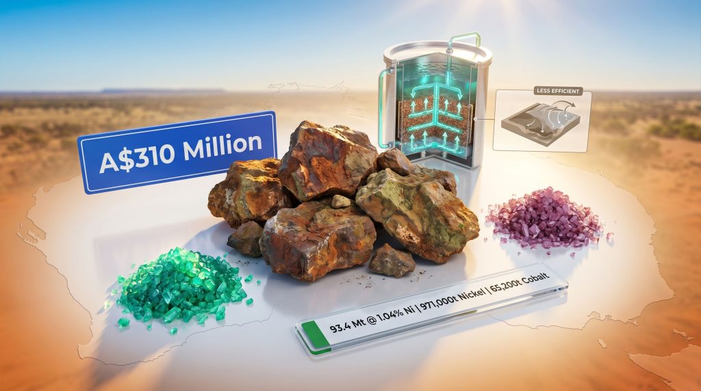 Alliance Nickel NiWest vat leach test-work infographic