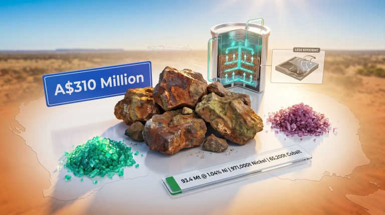 Alliance Nickel NiWest vat leach test-work infographic