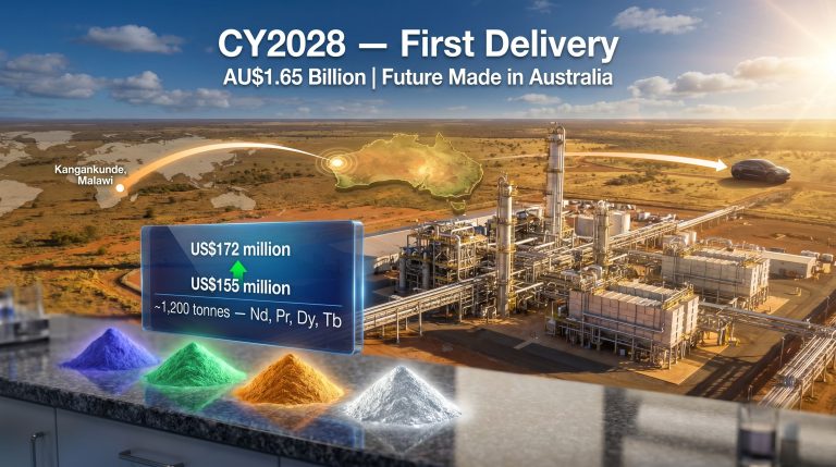 Iluka rare earths offtake agreement first delivery infographic